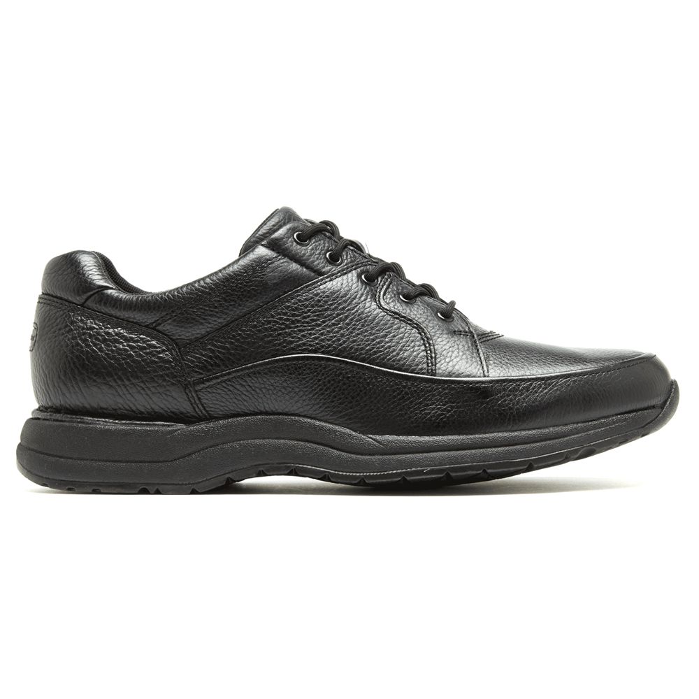 Rockport Men's Edge Hill Lace-To-Toe Walking Shoes - Black - USA (7589KUEIN)